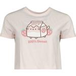 Rosa Kurzärmelige Pusheen Cropped Shirts für Damen Größe XXL 