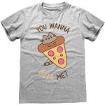 Pusheen - You Wanna Pizza Me T-Shirt für Herren PG1553 (L) (Grau)