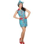 Türkise Zimmermädchen-Kostüme aus Polyester für Damen Größe S 