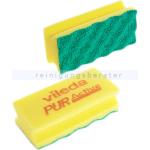 Putzschwamm Vileda Pur Active gelb gründliches reinigen ohne zu kratzen, 14x6,3 cm