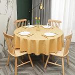 Goldgelbe Runde Runde Tischdecken 140 cm aus PVC 