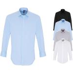 Silberne Premier Workwear Haifischkragen Businesskleidung aus Baumwolle enganliegend für Herren Größe 4 XL 