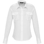 Weiße Langärmelige Premier Workwear Damenlangarmhemden Größe M 