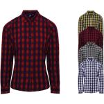 Rote Karo Premier Workwear Karierte Blusen aus Baumwolle für Damen Größe XS 