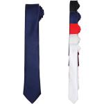Weiße Premier Workwear Schmale Krawatten aus Satin für Herren 