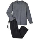 Schwarze Gestreifte TCHIBO Nachhaltige Herrenschlafanzüge & Herrenpyjamas aus Baumwolle Größe XL 