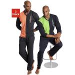 Grüne Color Blocking Le Jogger Herrenschlafanzüge & Herrenpyjamas aus Baumwolle Größe XXL 