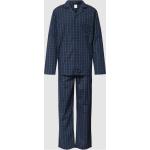 Marineblaue s.Oliver RED LABEL Herrenschlafanzüge & Herrenpyjamas aus Baumwolle Größe L 