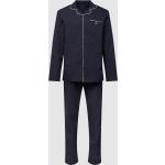 Dunkelblaue Unifarbene Gant Herrenschlafanzüge & Herrenpyjamas aus Baumwolle Größe M 