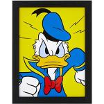 Schwarze Entenhausen Donald Duck Kunstdrucke mit Rahmen 30x40 