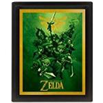 Bunte The Legend of Zelda 3D Poster mit Rahmen 