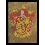 Pyramid International Harry Potter (Gryffindor Crest) 30x40 cm gerahmter Druck, 250GSM PAPERWRAP MDF, Mehrfarbig, 44 x 33 x 4 cm