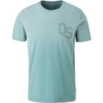 Reduzierte Cyanblaue s.Oliver Q/S designed by Rundhals-Ausschnitt Basic-Shirts aus Baumwolle für Herren Größe S 