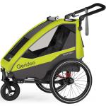 Qeridoo Sportrex 1 Kinder Fahrradanhänger Lime Green 2023 mit Joggerfunktion