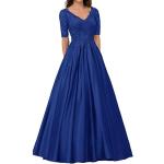 Royalblaue Elegante Langärmelige Maxi Lange Abendkleider aus Spitze für Damen Größe M Große Größen für Hochzeitsgäste 