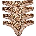 Gelbe Animal-Print Sexy G-Strings mit Leopard-Motiv für Herren Größe M 