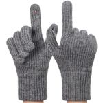 Graue Strick-Handschuhe 2024 für Damen günstig - - Trends online kaufen