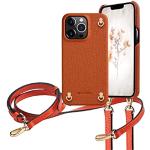 Orange iPhone 12 Pro Hüllen Art: Handyketten mit Bildern aus Leder für Herren klein 