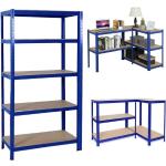 Blaue Industrial Bücherregale aus MDF Breite 100-150cm, Höhe 200-250cm, Tiefe 0-50cm 