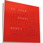 QLOCKTWO CLASSIC CH berndeutsch (45x45cm) (red pepper;Edelstahl pulverbeschichtet)