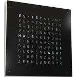 Silberne Elegante Biegert&Funk QLOCKTWO Design Wanduhren aus Edelstahl 