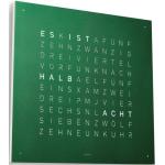Grüne Elegante Biegert&Funk QLOCKTWO Design Wanduhren aus Edelstahl 