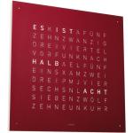 Rote Design Wanduhren aus Edelstahl 