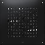 Schwarze Biegert&Funk QLOCKTWO LARGE Design Wanduhren aus Edelstahl 
