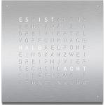 Silberne Biegert&Funk QLOCKTWO Design Wanduhren aus Edelstahl 