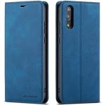 Blaue Huawei P20 Pro Cases Art: Flip Cases mit Bildern aus Glattleder mit Ständer 