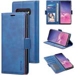 Reduzierte Blaue Samsung Galaxy S10 Cases Art: Flip Cases mit Bildern aus Glattleder mit Ständer 