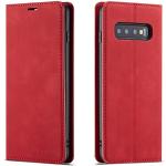 Rote Samsung Galaxy S10e Cases Art: Flip Cases mit Bildern aus Glattleder mit Ständer 