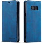 Blaue Samsung Galaxy S7 Hüllen Art: Flip Cases mit Bildern aus Glattleder mit Ständer 