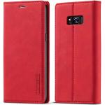 Rote Vintage Samsung Galaxy S8 Cases Art: Bumper Cases Matt aus Glattleder mit Ständer 