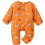 Orange Babyausstattungen mit Halloween-Motiv mit Knopf aus Baumwolle maschinenwaschbar für Babys für den für den Herbst 