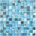 Blaue Mosaik Wandfliesen matt aus Kristall 