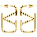 Reduzierte Goldene Minimalistische Damenohrringe & Damenohrschmuck glänzend aus Gold personalisiert 