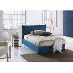 Blaue Moderne Betten-Kopfteile aus Stoff mit Stauraum 120x190 mit Härtegrad 2 