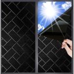 Qualsen Verdunkelungsfolie Fensterfolie Blickdicht Schwarz 100% Lichtundurchlässige Folie Fenster Dunkel Sichtschutzfolie Sichtschutz Selbstklebend Abdunklungsfolie Anti-UV 44,3 x 200cm