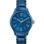 Reduzierte Blaue Timex Damenuhren aus Edelstahl 