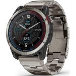 Reduzierte Silberne Garmin Quatix Smartwatches mit Titanarmband 