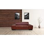 Braune Antike Zweisitzer-Sofas aus Leder Breite 150-200cm 2 Personen 