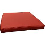 Rote Quadratische Ledersitzkissen aus Rindsleder 40x40 Breite 0-50cm, Höhe 0-50cm, Tiefe 0-50cm 