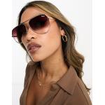 Reduzierte Goldene Quay Australia Pilotenbrillen aus Polycarbonat für Damen 