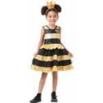 Schwarze L.O.L. Surprise! Bienenkostüme mit Volants aus Satin für Kinder 