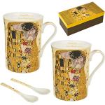 Jugendstil Gustav Klimt Kaffeetassen-Sets 250 ml aus Porzellan mit Löffel 