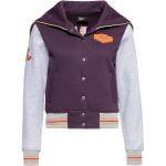 Auberginefarbene Bestickte Rockabilly Queen Kerosin College Jacken für Kinder & Baseball Jacken für Kinder mit Reißverschluss 