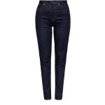 QUEEN KEROSIN High-Waist-Jeans Mit Konrtrast Stickerei der Gesäßtaschen, blau, 33 dunkelblau