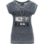 QUEEN KEROSIN Print-Shirt mit Print Never Look Back, schwarz, XL schwarz
