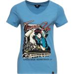 QUEEN KEROSIN Print-Shirt mit trendigem V-Ausschnitt Tune Up, blau, XXL blau